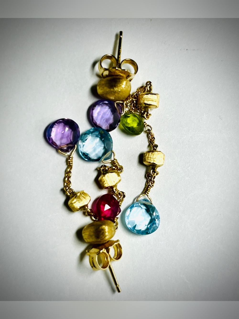 Marco Bicego
18K Yellow Gold Paradise Gemstone Teardrop Double Strand Earrings - Picture 8 of 10